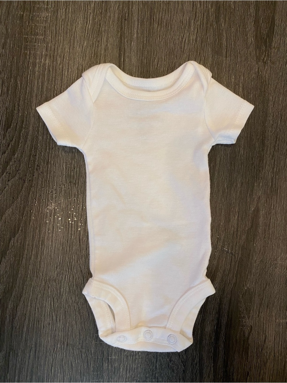 Carter's White Short-Sleeve Baby One-Piece Bodysuit
